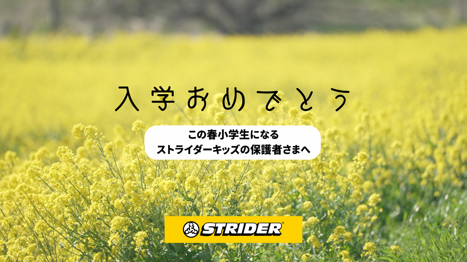この春、小学校へ入学されるお子さまをお持ちの保護者の皆さまへ