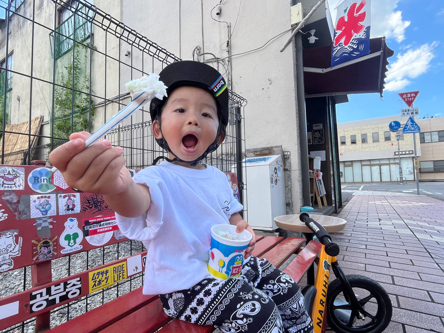 近所のかき氷屋さんで休憩
