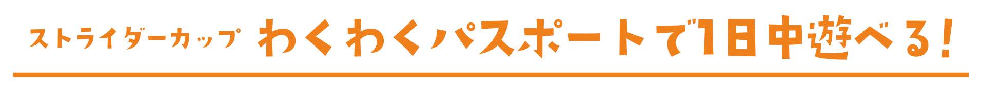 ストライダーカップ　わくわくパスポートで一日中遊べる！